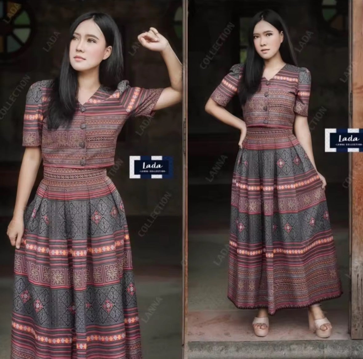 hmong long dress Hmong Dress Traditional Costume, Hmong clothes, Hmong Hill tribe Handmade outfit