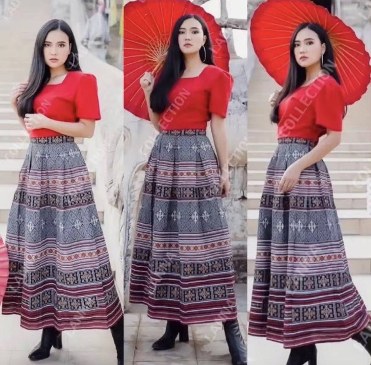 Modern Maxi Hmong Inspired Set | BlueBoua Modern Maxi Hmong Inspired Set | BlueBoua