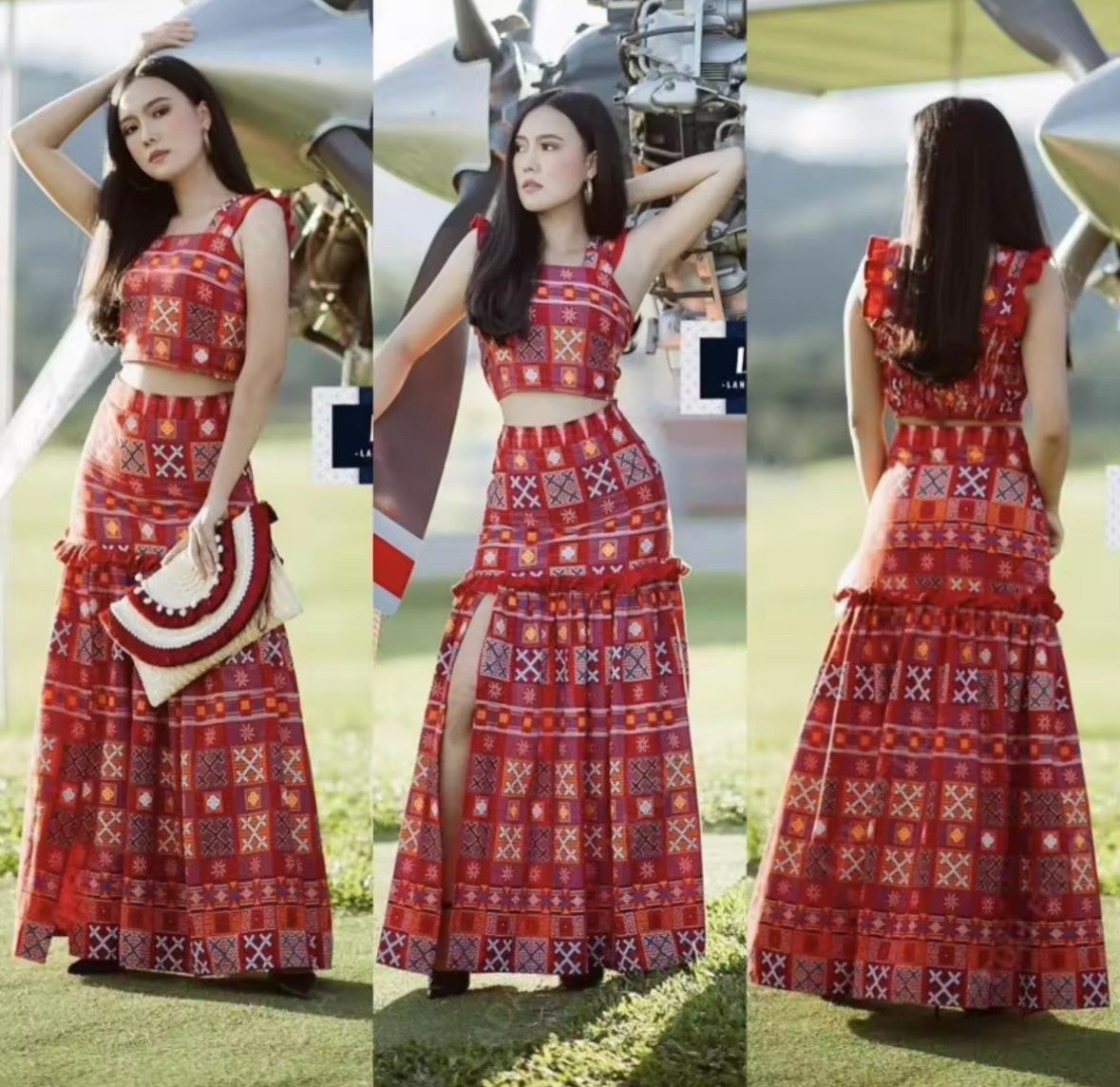 Modern Maxi Hmong Inspired Set